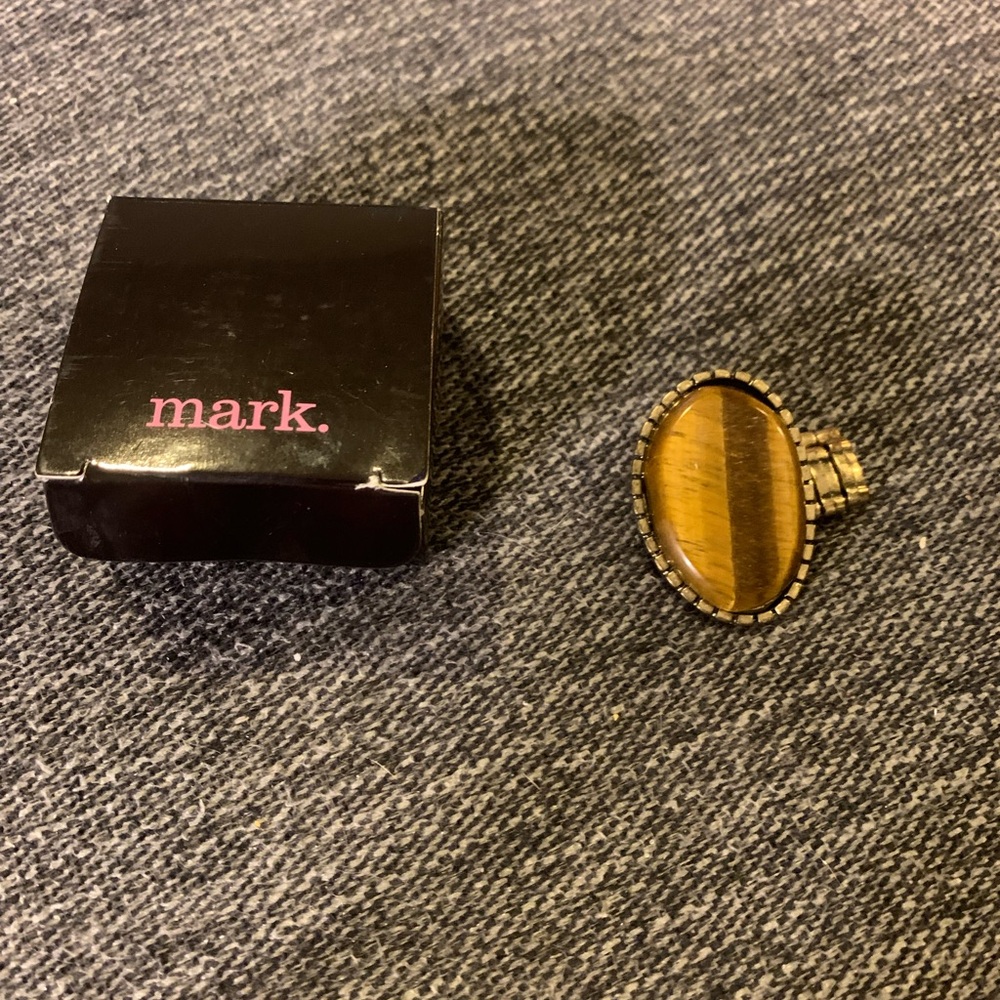 mark. Brown Adjustable Stone Ring